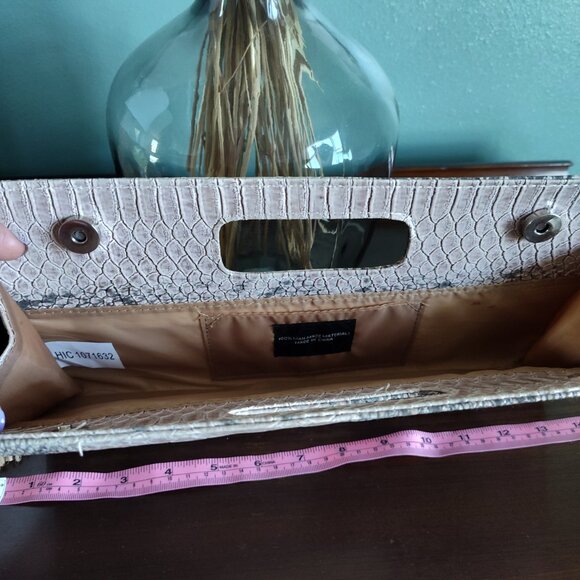 Faux Snakeskin Clutch - Picture 2 of 3